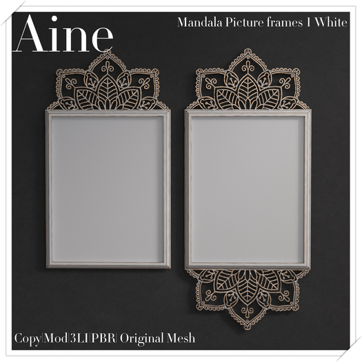 Aine - Mandala Photo frames White 1 (ADD)