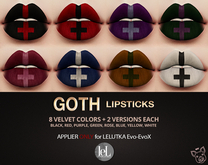 Mad' - Goth Lipsticks [LeL evolution Applier]