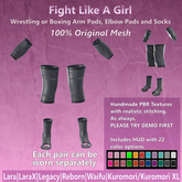 Fight Like a Girl Arm Pads, Knee Pads, Foot Wraps