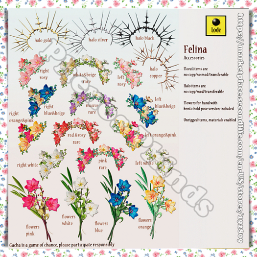 *LODE* Hair Accessory - Felina R [rosy]