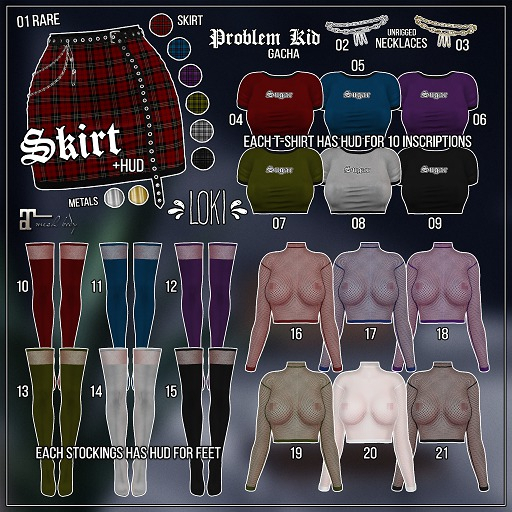 05.Loki - Problem Kid GACHA - Navy T-Shirt - Maitreya