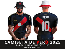 PERU JERSEY BLACK NATIONAL SOCCER TEAM 2025 LEGACY MEN VOLK