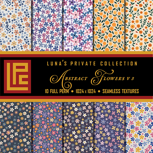 LPC Abstract Flowers V3  Full Perm Seamless Textures