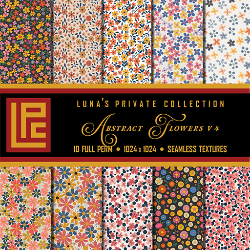 LPC Abstract Flowers V4 Full Perm Seamless Textures