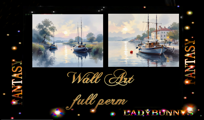 Wall Art-Boats-full perm art textures