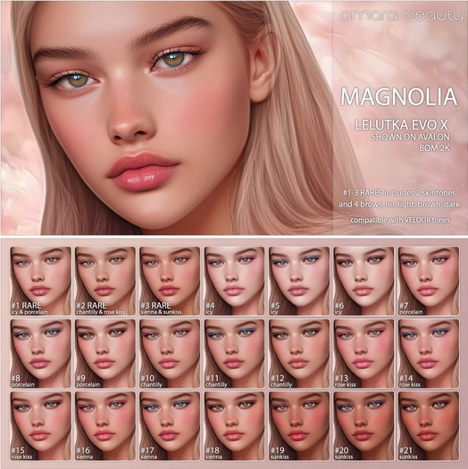 #7 amara beauty - Magnolia - Porcelain