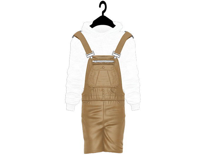 Spade: Zeek Overalls With Hoodie (Khaki)