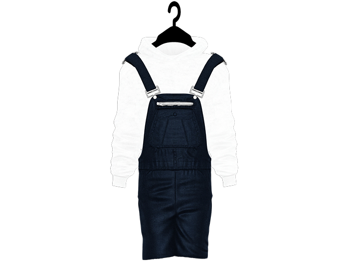 Spade: Zeek Overalls With Hoodie (Dark Blue)