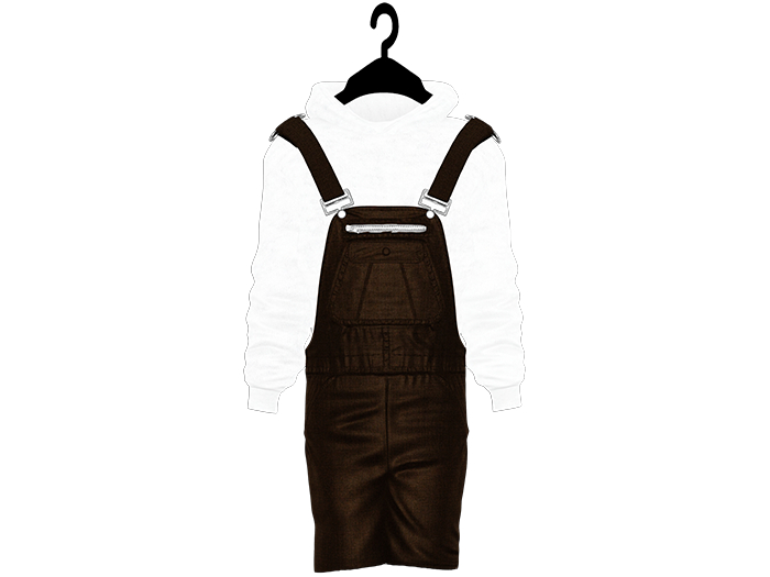 Spade: Zeek Overalls With Hoodie (Brown)