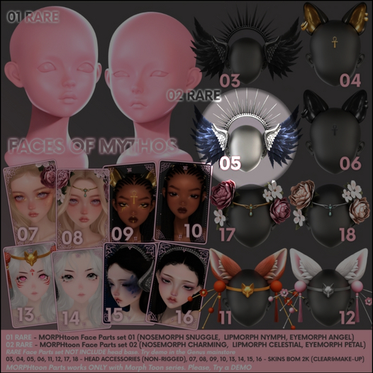 05 GENUS - FACES OF MYTHOS - Morrigan - Featers  - navy