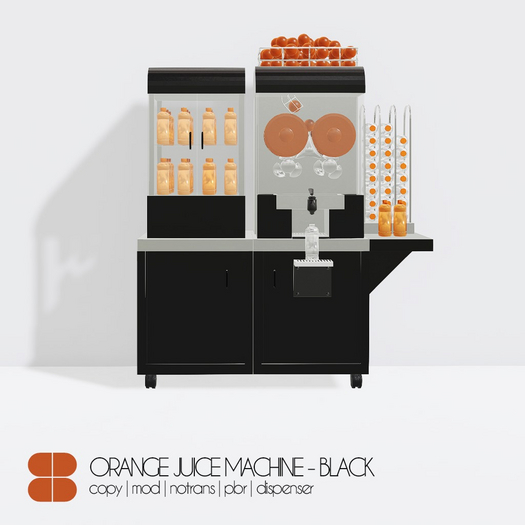 8 Orange Juice Machine PBR - Dispenser BLACK