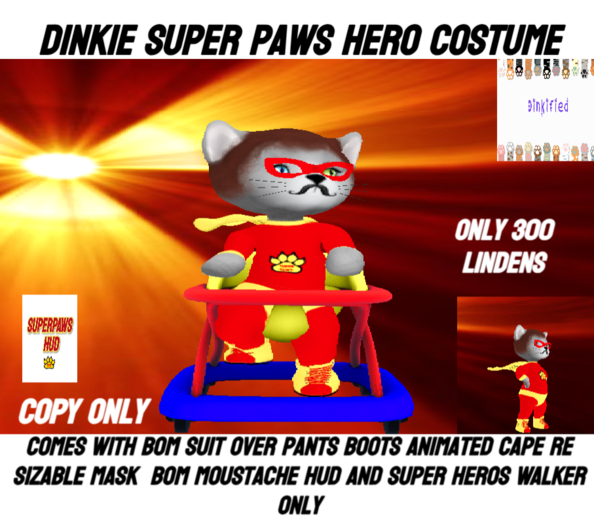 300Dinkified  Dinkie Super Paws Costume