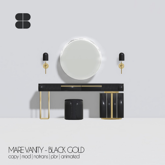 8 MARE VANITY PBR - BLACK GOLD