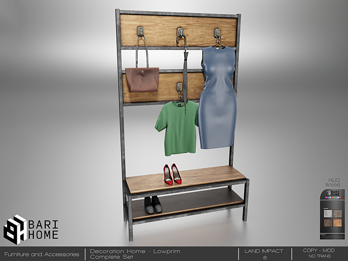 [BARI HOME] Oasis Natural Bedroom - Coat Rack