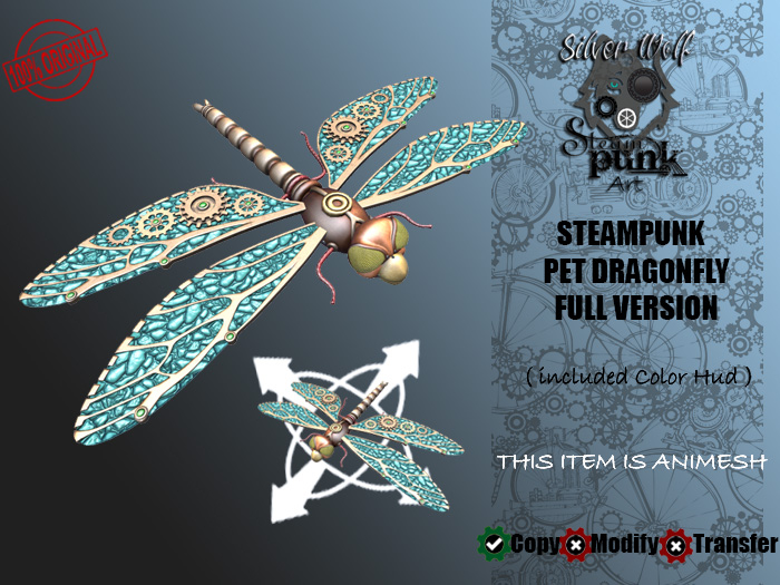 SW - Steampunk Pet Dragonfly Animesh (Box)