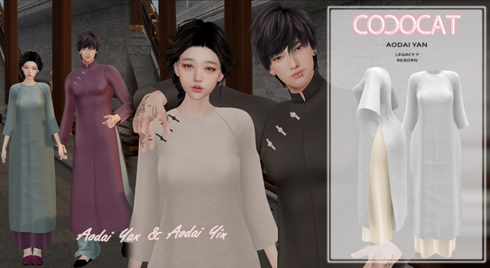 .cococat. Aodai Yan - White