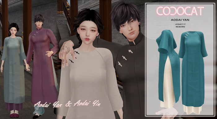 .cococat. Aodai Yan - Turquoise