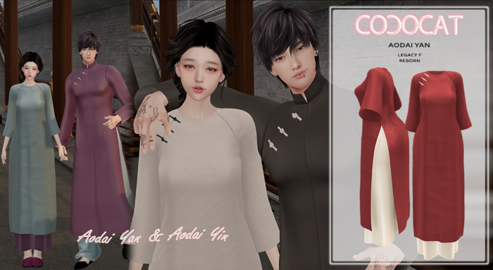 .cococat. Aodai Yan - Red