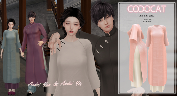.cococat. Aodai Yan - Peach