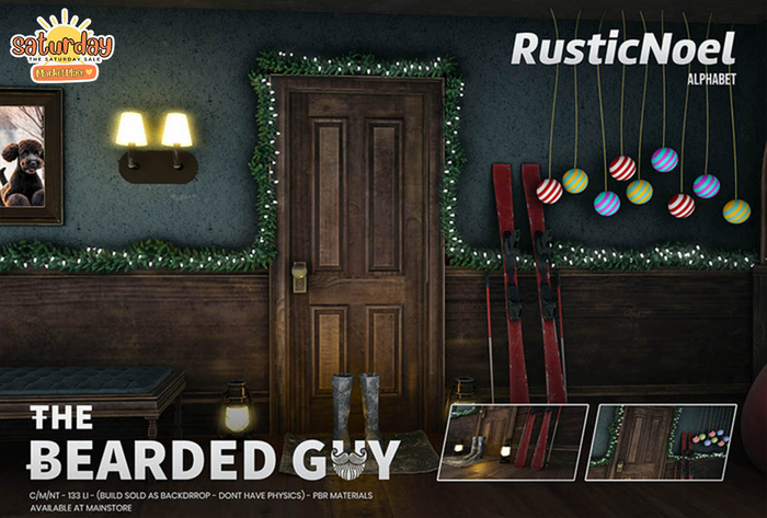 Rustic Noel Backdrop PBR - The Bearded Guy - TSS MARKET