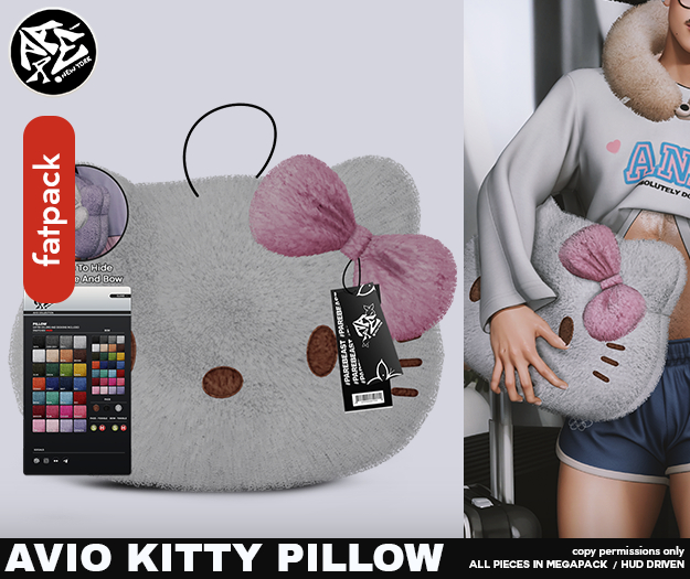 Pare.Avio Kitty Pillow - Fatpack