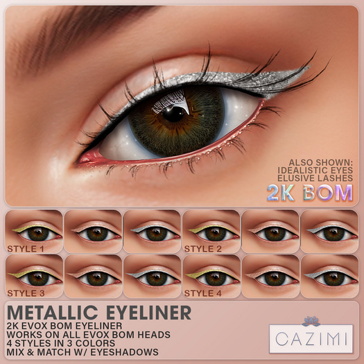 :CAZIMI: Metallic Eyeliners 2K