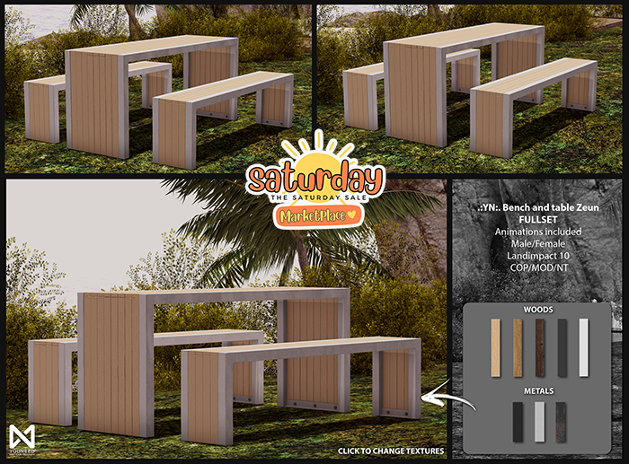 .:YN:. Bench and table Zeun Fullset