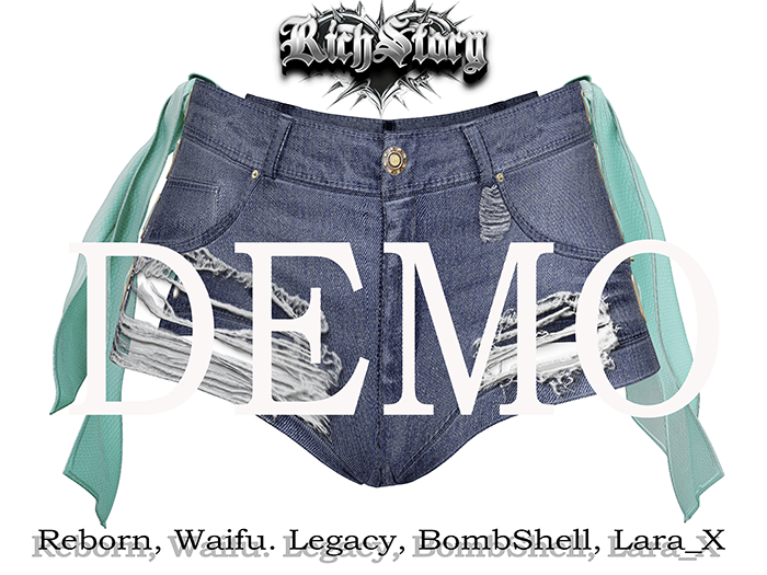 RICH STORY {MADINA} Denim shorts  DEMO