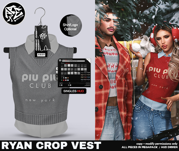 Pare.Ryan Ribbed Vest - Grey