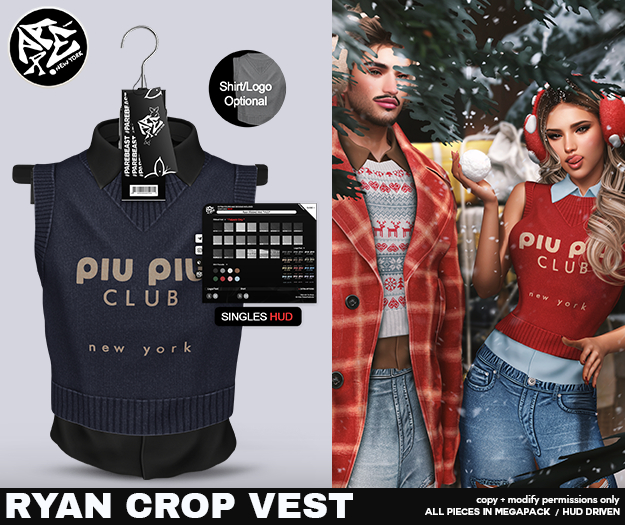 Pare.Ryan Ribbed Vest - Navy