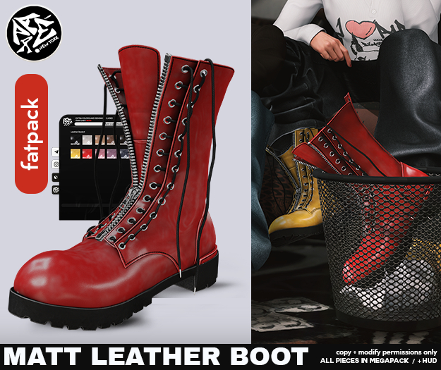 Pare.Matt Leather Boots - Fatpack