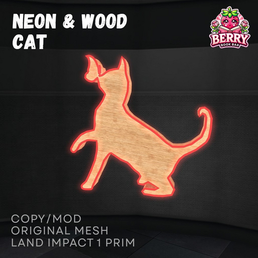 Neon & Wood Cat