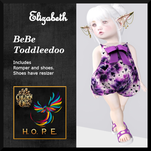 H.O.P.E. Elizabeth Romper Purple