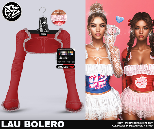 Pare.Lau Ruffled Bolero - Red