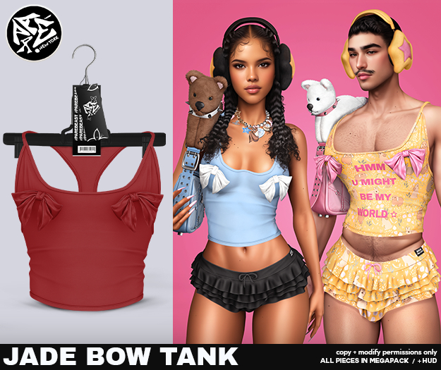Pare.Jade Bow Tank - Red