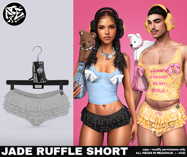 Pare.Jade Ruffle Short - White