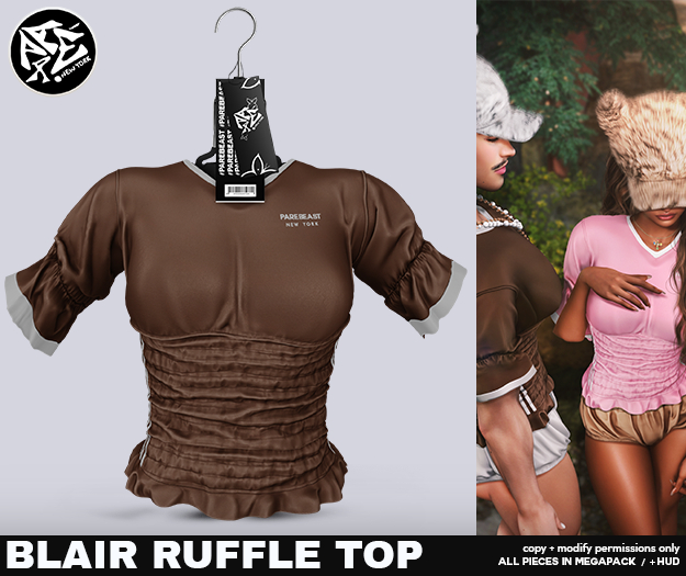 Pare.Blair Ruffled Blouse - Brown
