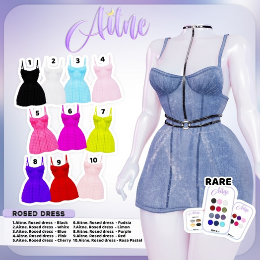 5-.Aitne. Rosed dress Larax - Cherry 2