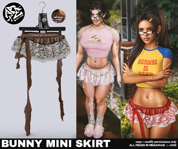 Pare.Bunny Mini Skirt - Brown