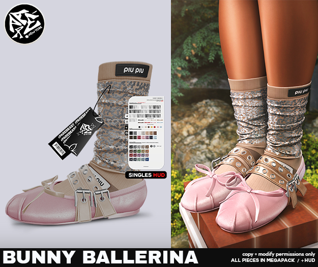 Pare.Bunny Ballerina Flats - Pink