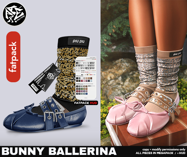 Pare.Bunny Ballerina Flats - Fatpack