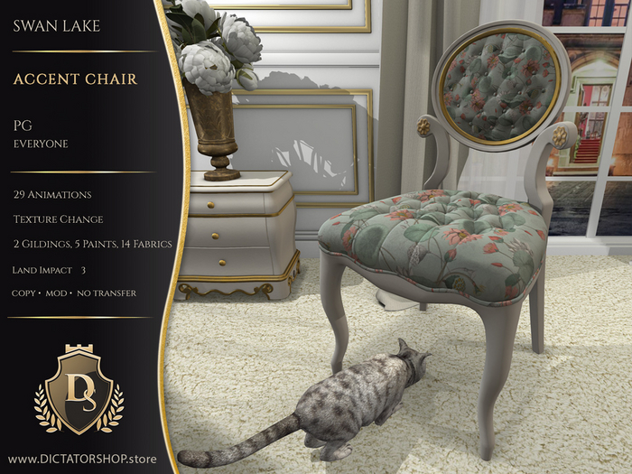 [Ds] Swan Lake - Accent Chair SS PG