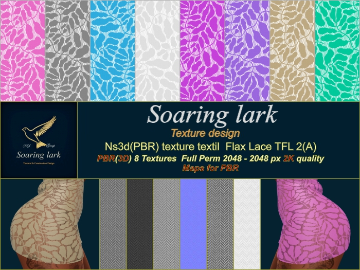 Ns3d(PBR) texture textil  Flax Lace TFL 2(A)