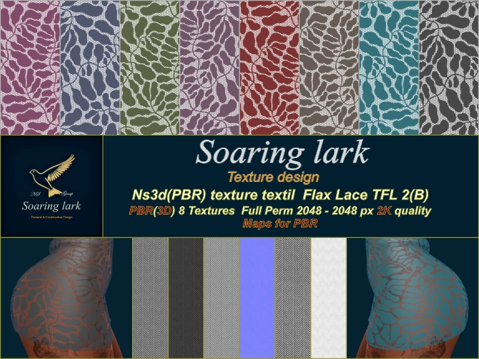 Ns3d(PBR) texture textil  Flax Lace TFL 2(B)