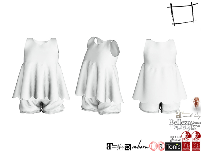 Full Perm Wonders Girls Tunic And Shorts Slink, Maitreya 5.3 LaraX, Belleza, Legacy, Ebody Reborn, Tonic