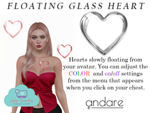 Andare - Floating Glass Heart PACK
