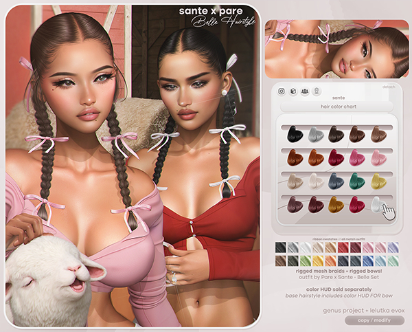 Sante x Pare. "Belle" Hairstyle