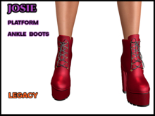 Josie High Heel Platform Ankle Boots, Red, Legacy