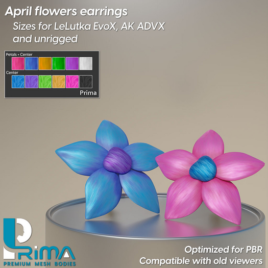 *PRIMA* April flowers earrings