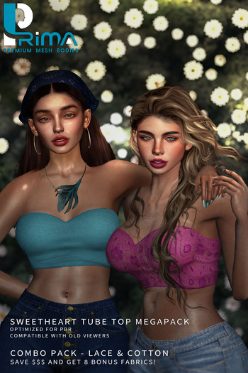*PRIMA* Sweetheart tube top MEGAPACK